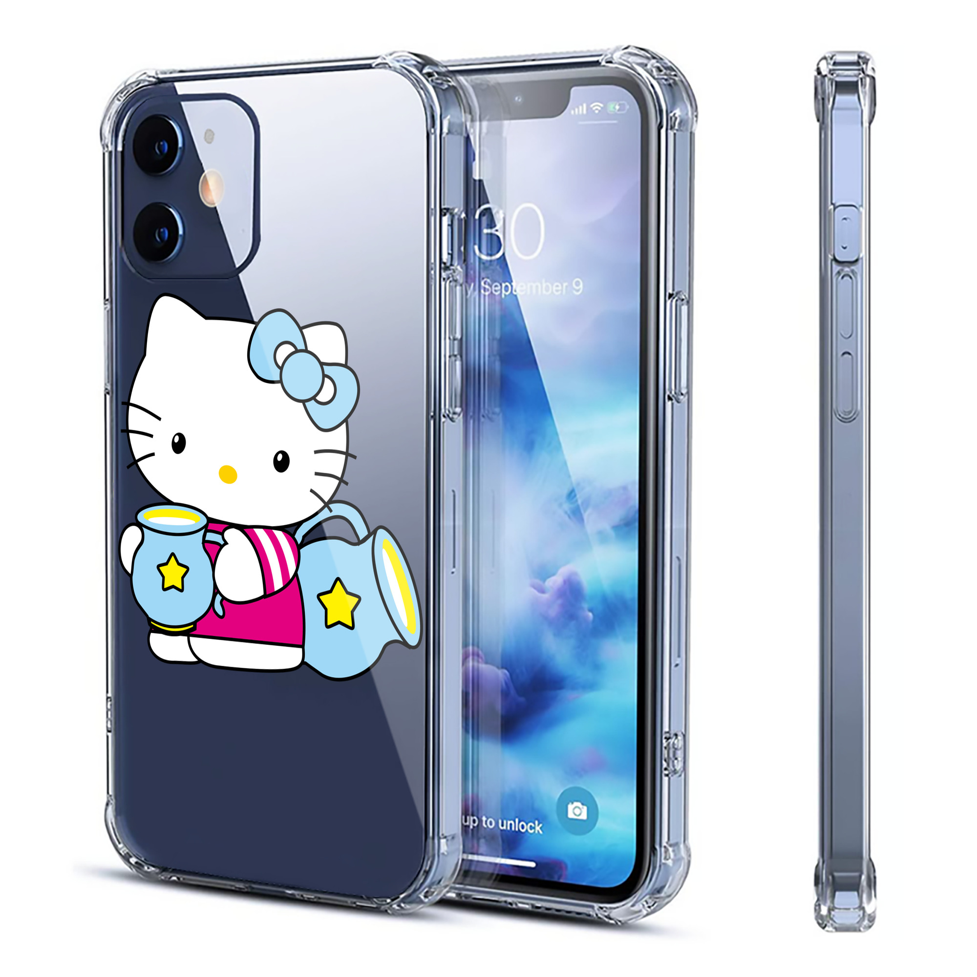 （画像用） Hello Kitty ハローキティ 【iPhone 12シリーズ対応】透明スマホケース（クリアソフトケース）